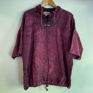80s ezze wear pullover t shirt acid wash pink